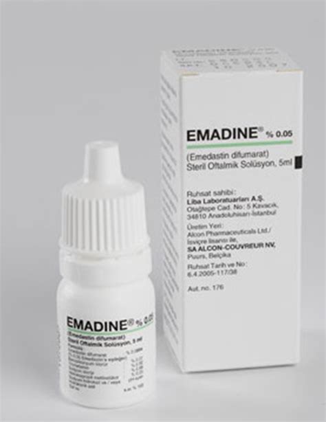 Emadine % 0,05 5 Ml Oftalmik Solusyon
