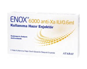 Enox 6000 Anti-xa Iu/0,6 Ml 2 Kullanima Hazir Enjektor