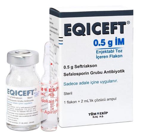 Eqiceft 0,5 G Im Enjeksiyonluk Cozelti Hazirlamak Icin Toz (3 Flakon,3 Ampul)
