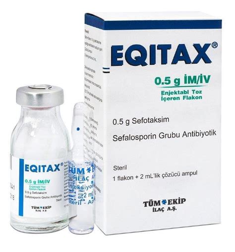 Eqitax 0,5 Gr Im/iv Enj.toz Iceren 1 Flakon