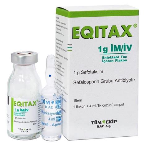 Eqitax 2 Gr Im/iv Enj.toz Iceren 15 Ml 1 Flakon+10 Ml Coz. Ampul