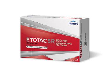 Etotac Sr 600 Mg Uzatilmis Salimli Film Kapli Tablet (10 Uzatilmis Salimli Film Kapli Tablet)