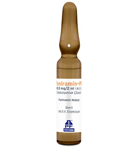 Feniramin-pf 45,5 Mg / 2 Ml I.m./i.v. Enjeksiyonluk Cozelti (5 Ampul)