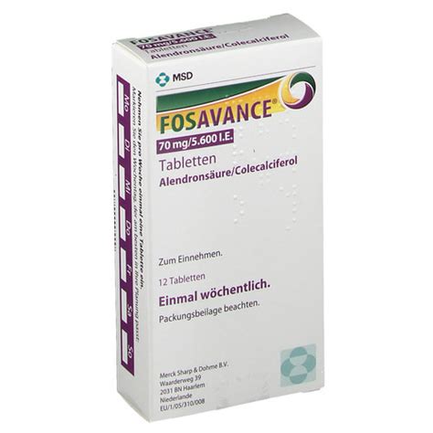 Fosavance 70 Mg/5600 Iu 4 Tablet