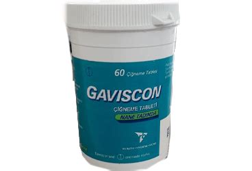Gaviscon 500 Mg / 267 Mg / 160 Mg Cigneme Tableti (60 Tablet)