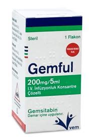 Gemful 200 Mg/5 Ml I.v. Infuzyonluk Konsantre Cozelti (1 Flakon)