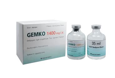 Gemko 1400 Mg Iv Inf. Icin Liyofilize Toz Iceren Flakon