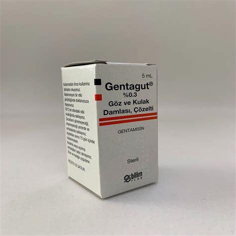 Gentagut % 0,3 Goz Ve Kulak Damlasi, Cozelti (5 Ml)