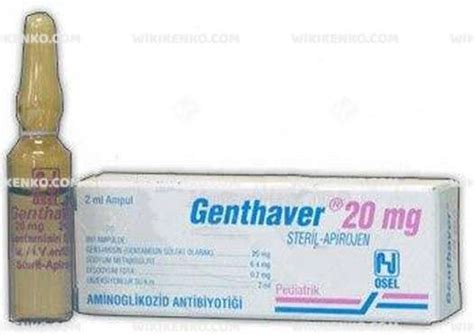 Genthaver 20 Mg 1 Ampul