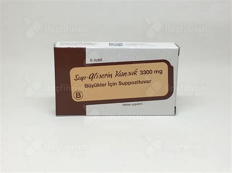 Gliserin-kansuk B 3300 Mg 6 Sup.