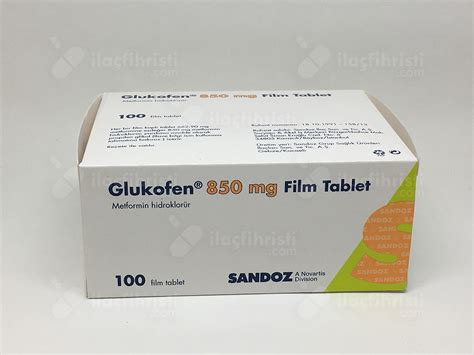 Glukofen Ret.850 Mg 100 Tablet