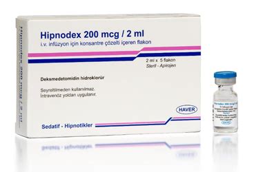 Hipnodex 200 Mcg/ 2 Ml Iv Infuzyon Icin Konsantre Cozelti Iceren Flakon (5 Flakon)