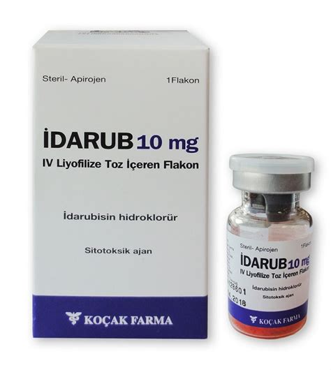 Idarub 10 Mg Iv Liyofilize Toz Iceren Flakon