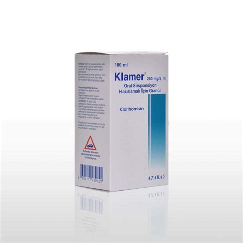 Klamer 250 Mg 50 Ml Suspansiyon