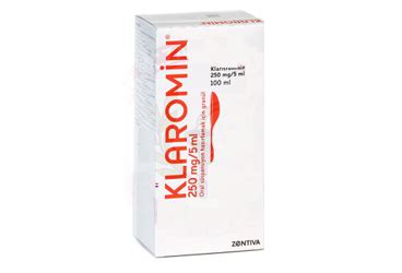 Klaromin 250 Mg 50 Ml Suspansiyon