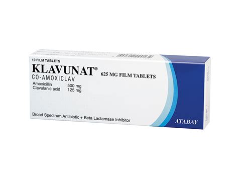 Klavunat 625 Mg 10 Tablet