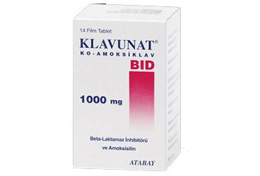 Klavunat Bid 1gr 14 Tablet
