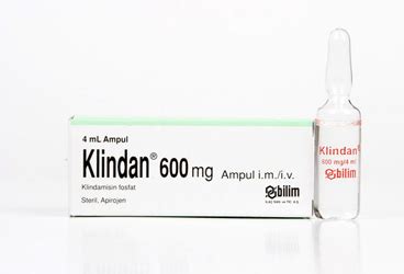 Klindan 600 Mg/4 Ml Im/ivenjeksiyonluk Cozelti Iceren Ampul (1 Ampul)