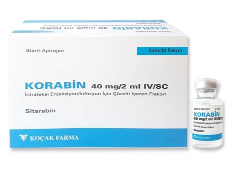 Korabin 500 Mg/25 Ml Iv/sc Intratekal Enj. Inf. Icin Cozelti Iceren 1 Flakon
