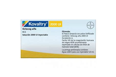 Kovaltry 2000 Iu Iv Enjeksiyonluk Cozelti Hazirlamak Icin Toz Ve Cozucu 
