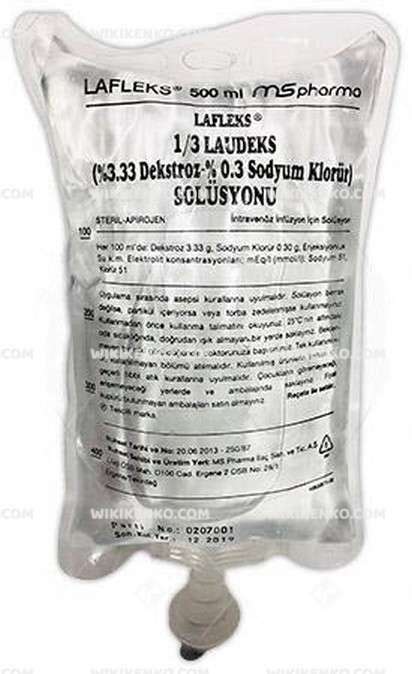 Lafleks 1/3 Laudeks %3,33 Dekstroz %0,3 Sodyum Klorur 1000 Ml (setsiz)