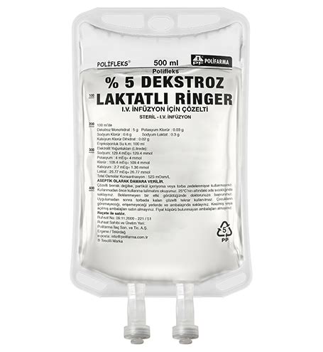 Lafleks %5 Dekstroz Laktatli Ringer Solusyonu 150 Ml (setli)