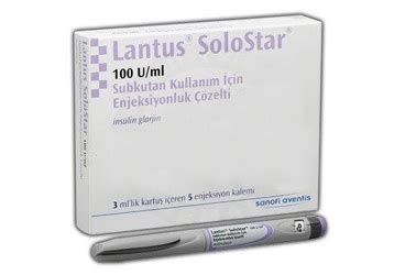 Lantus Solostar 100 U/ml 3 Ml .lik Kartus Iceren Enj. Kalemi