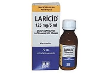 Laricid 125 Mg/5ml Pediyatrik Oral Suspansiyon Hazirlamak Icin Granul, 70 Ml