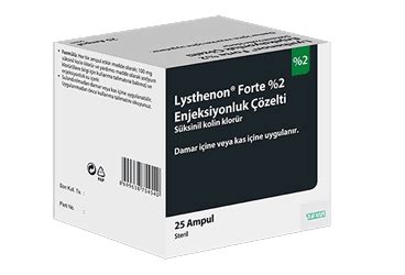 Lysthenon Forte %2 Enjeksiyonluk Cozelti (25 Ampul)