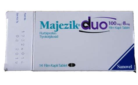 Majezik Duo 100 Mg/8 Mg 14 Film Kapli Tablet