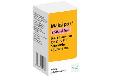 Maksipor 5 Ml Oral 250 Mg 100 Ml Suspansiyon