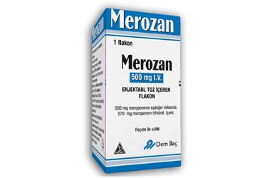 Merozan 500 Mg Enjektabl Toz Iceren 1 Flakon