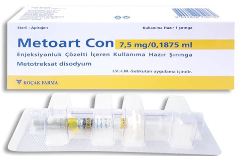 Metoart Con 25 Mg/ 0,625 Ml Enjeksiyonluk Cozelti Iceren Enjektor ( 1 Enjektor)