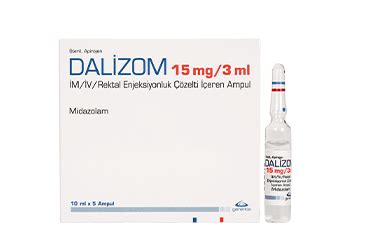 Midaject 15 Mg/3 Ml Im/iv/rektal Cozelti Iceren 5 Ampul