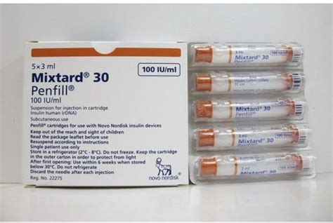 Mixtard 30 Hm 100 Iu 5x3 Ml 5 Kartus