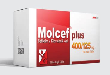 Molcef Plus 400/125 Mg 10 Film Kapli Tablet