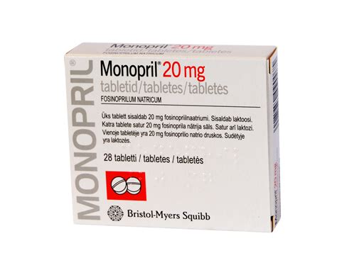 Monopril 20 Mg 20 Tablet