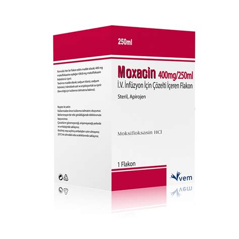 Moxhel 400 Mg/250 Ml Iv Infuzyon Icin Cozelti Iceren Flakon