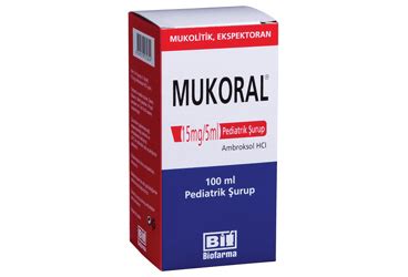 Mukoral Pediatrik 15 Mg/5 Ml Surup, 100 Ml