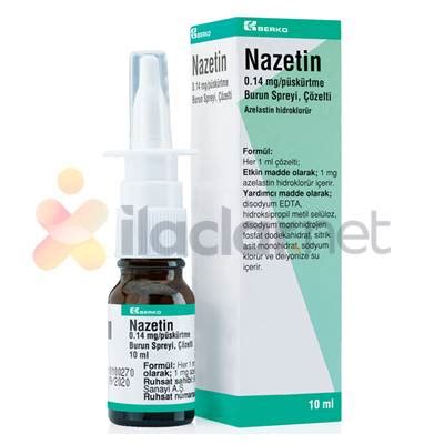 Nazalastin 0,14 Mg / Puskurtme Burun Spreyi , Cozelti (10 Ml)