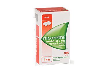 Nicorette Freshfruit 2 Mg Meyveli Sakiz 105 Tablet