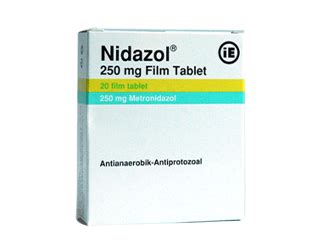 Nidazol 250 Mg Film Kapli Tablet (20 Tablet)