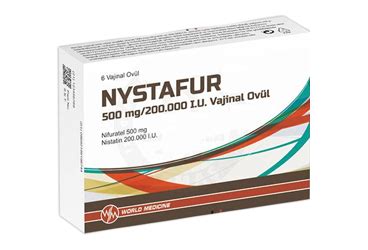 Nystafur 500 Mg/200.000 I.u. Vajinal Ovul (6 Ovul)