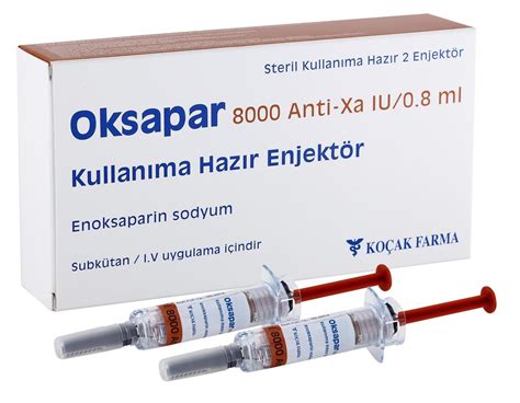 Oksapar 2000 Anti-xa Iu/0,2 Ml Enjeksiyonluk Cozelti Iceren Kullanima Hazir Enjektor (2 Enjektor)