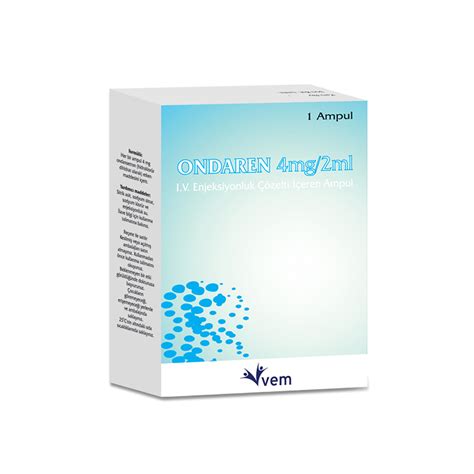 Ondaren 4 Mg/2ml Iv Enjeksiyonluk Cozelti Iceren Ampul