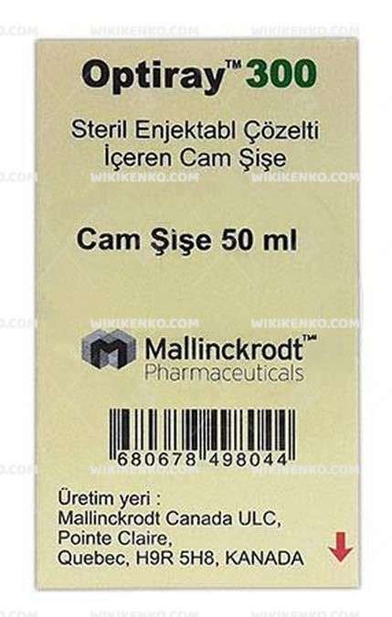 Optiray 300 Mg/ml Enjeksiyonluk Cozelti Iceren Cam Sise 100 Ml 1sise