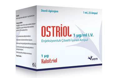Ostriol 1 Mcg/ml Iv 1 Mlx 25 Ampul/kutu