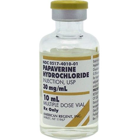 Papaverine Hcl 0,04 Gr 10 Ampul