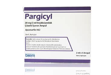 Pargicyl 20 Mg/2 Ml Enjeksiyonluk Cozelti Iceren Ampul (5 Ampul)