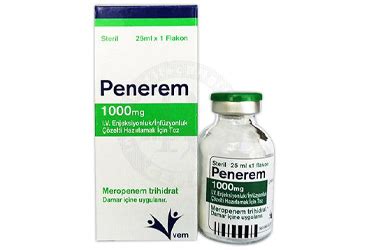 Penerem 1000 Mg I.v. Enjeksiyonluk / Infuzyonluk Cozelti Hazirlamak Icin Toz